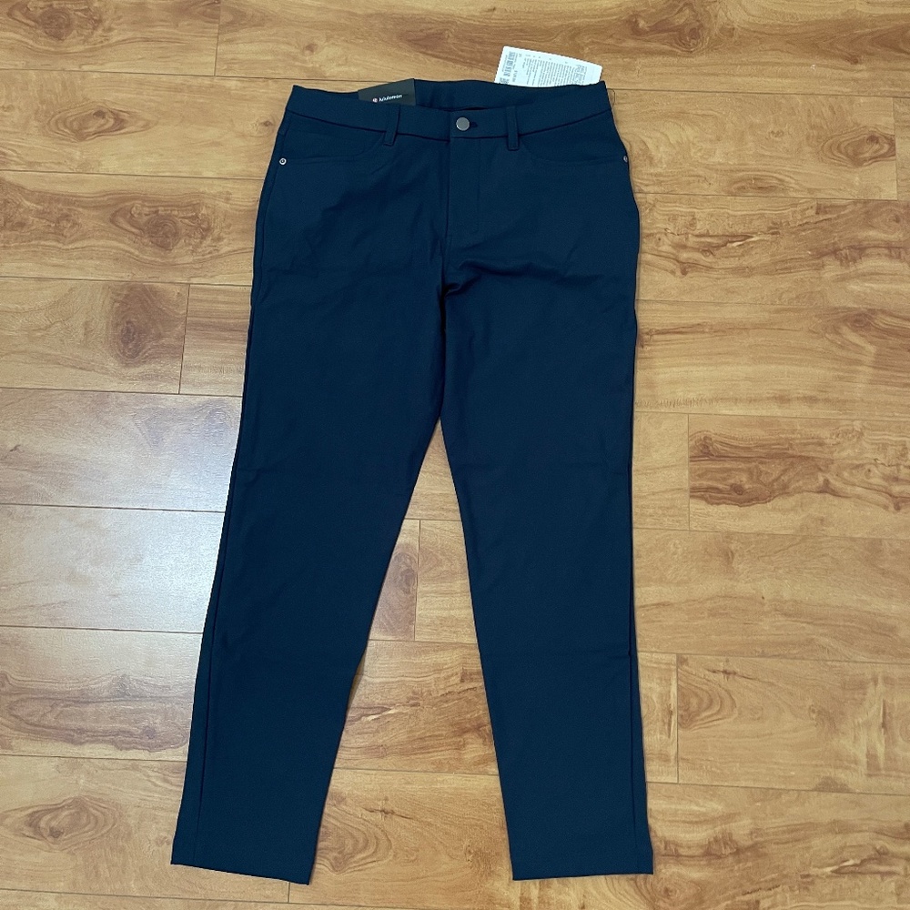 Lululemon Men ABC Slim Fit 5 Pocket Pant Navy Blue 31"W x 30"L New with Tag
